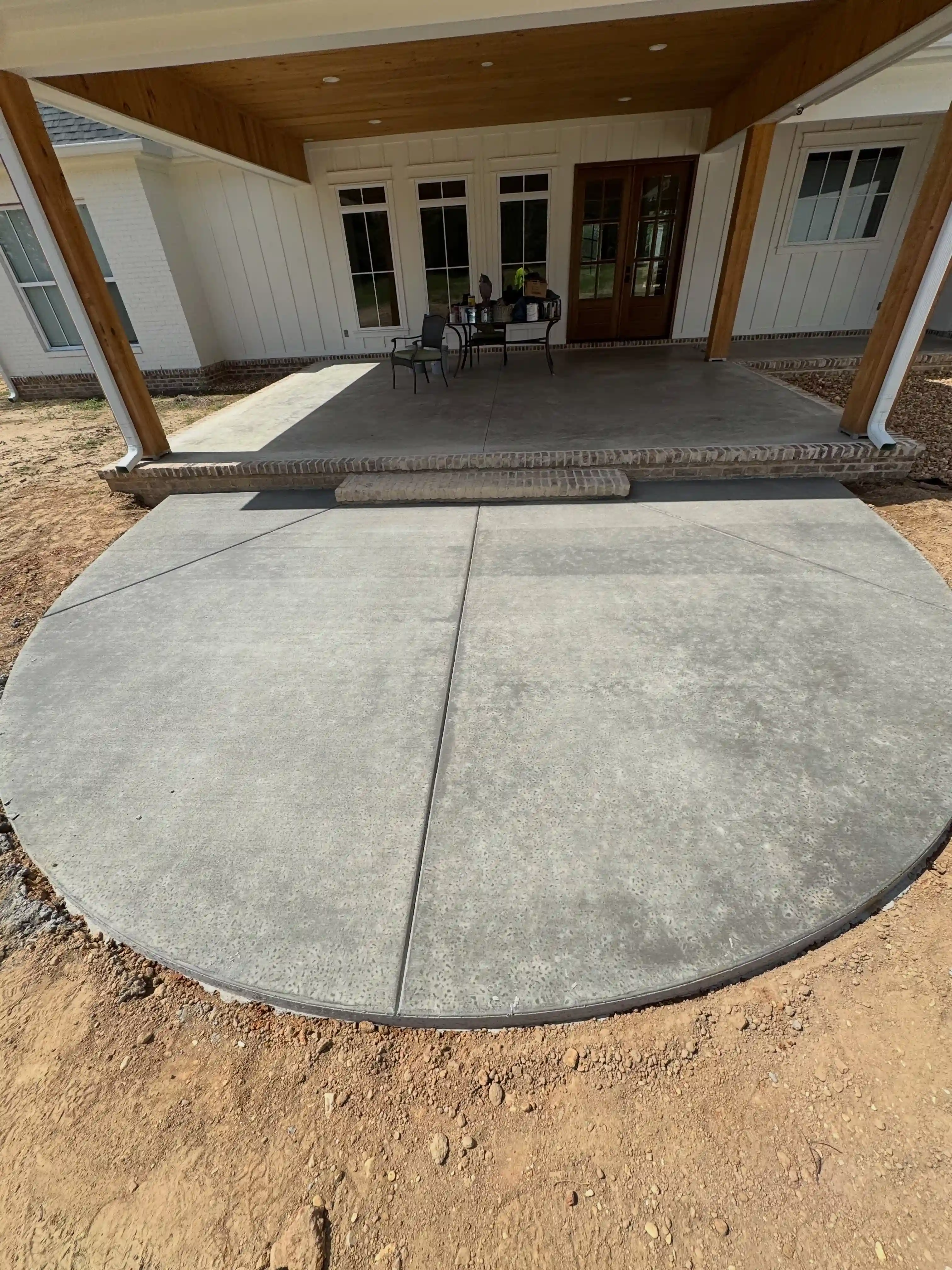 960 sq ft patio + firepit slab